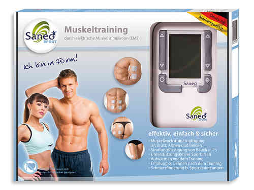 Muskelstimulator * SaneoSPORT Muskeltraining * EMS Gerät * zertifiziertes Medizinprodukt