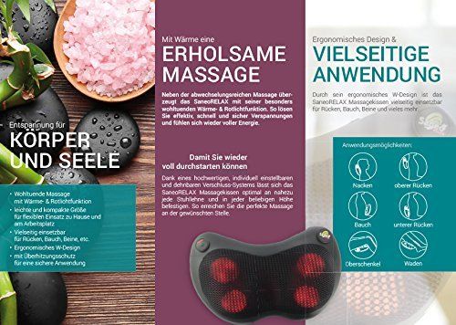SaneoRELAX - Massagekissen mit Wärme- und Rotlichfunktion